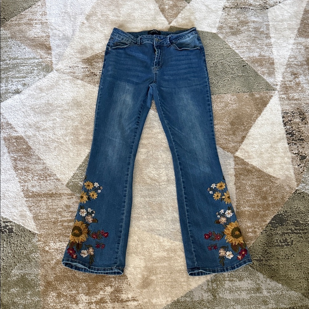 Embroidered Blue Jeans